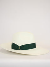 BORSALINO panama con nastro in contrasto Bianco
