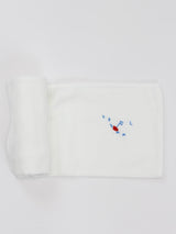 PICCOLA GIUGGIOLA accappatoio con ricamo in cotone Bianco