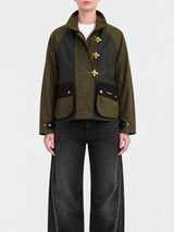 BARBOUR giacca hazelwood wax jacket Verde