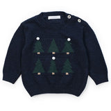 COCCODE' maglione con alberi di natale Blue navy
