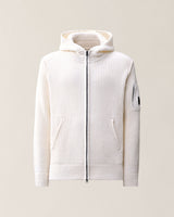 CP COMPANY cardigan full zip e cappuccio Bianco