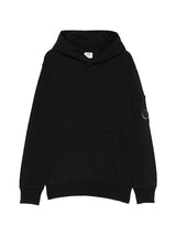 CP COMPANY KIDS felpa con cappuccio e lente iconica Nero