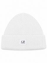 CP COMPANY KIDS berretto con patch logo Bianco