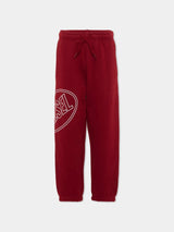 DIESEL pantalone in cotone garzato Rosso