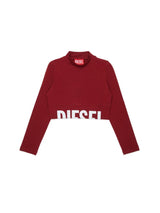 DIESEL t-shirt cropped Rosso