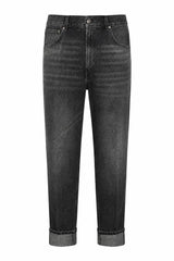 DONDUP jeans paco con schiariture Nero