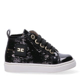ELISABETTA FRANCHI sneakers alta con pailettes Nero
