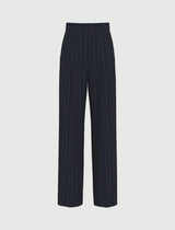 EMME MARELLA pantalone gessato in lamè Blu