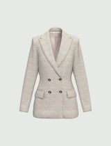 EMME MARELLA blazer doppiopetto in jersey Grigio