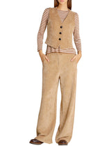 EMME MARELLA gilet in velluto Beige