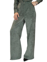 EMME MARELLA pantalone in velluto a coste stretch Verde