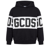 GCDS felpa logata con cappuccio Nero