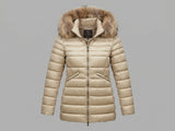 HETREGO piumino lungo in piuma danatra Beige