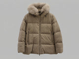 HETREGO giubbino in misto cashmere Tortora