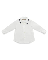 LA STUPENDERIA camicia collo punta con codina Bianco