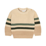 LITTLE DUTCH Maglione righe Warm taupe