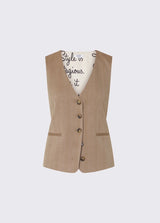 LIU JO WHITE gilet con alamari Beige