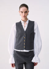 LIU JO WHITE gilet in flanella Grigio