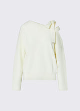 LIU JO WHITE maglia con fiocco Bianco