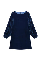 MALI'PARMI abito velvet flow Blu