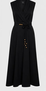 MARella ART. 365 abito smanicato in envers Nero
