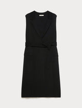 MARINA RINALDI Gilet in viscosa opaca Nero