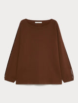 MARINA SPORT maglia con pailettes Marrone