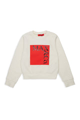 MAX&CO. KID felpa con maxi logo Bianco