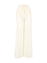 MAXMARA STUDIO Pantalone in tela di lana Burro