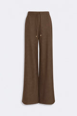 MAXMARA STUDIO pantalone a coulisse in lana Marrone