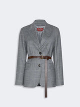 MAXMARA STUDIO blazer in flanella di lana Grigio