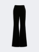 MAXMARA STUDIO ELEGANTE pantalone smoking in velluto Nero
