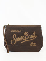 MC2 SAINT BARTH pochette cerata aline wax Marrone