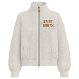 MC2 SAINT BARTH cardigan noire con logo Bianco