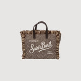 MC2 SAINT BARTH Borsa vanity mini wool Marrone