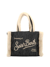 MC2 SAINT BARTH borsa vanity shearling Blu scuro