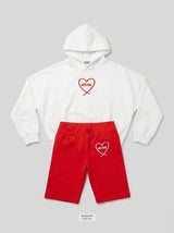 MOSCHINO KIDS Tuta con felpa e leggins Bianco