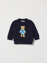 MOSCHINO KIDS felpa con maxi orsetto Blu