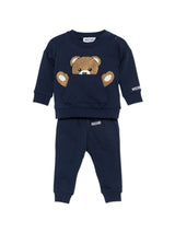 MOSCHINO KIDS tuta con teddy bear Blu