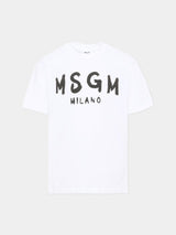 MSGM KIDS t-shirt con logo grafico Bianco