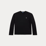 RALPH LAUREN POLO t-shirt con logo maniche lunghe Nero