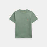 RALPH LAUREN POLO t-shirt bimbo con taschino Verde