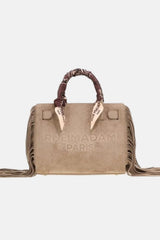 RUE MADAM PARIS borsa canyon tote fringes Suede grey