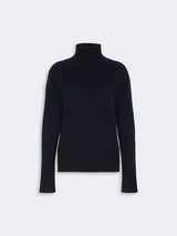 S MAXMARA dolcevita in filato di lana e cachemire Blu
