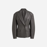 SILENCE blazer billow in ecopelle Dark grey