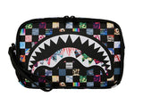 SPRAYGROUND pochette crazy check toiletry brick Nero