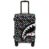 SPRAYGROUND trolley crazy check carry on luggage Nero