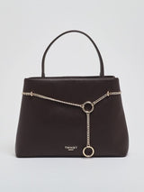 TWINSET borsa grande con catena Marrone