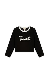 TWINSET GIRL felpa con ricamo Nero