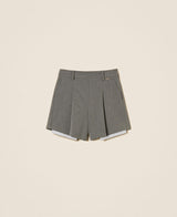 TWINSET GIRL shorts in flanella Grigio